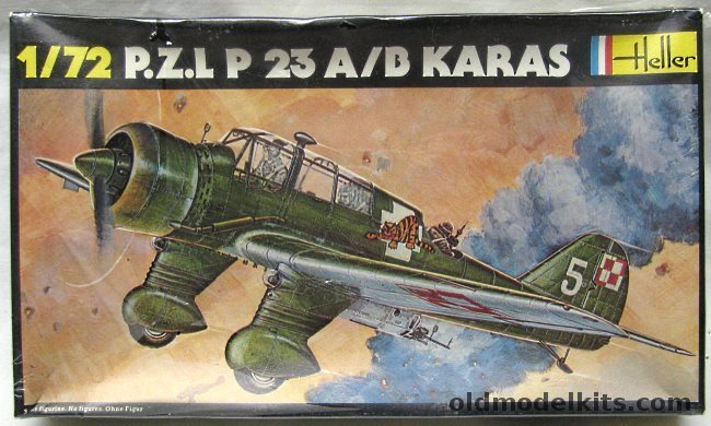 Heller 1/72 PZL P-23 (P23) A/B Karas - Polish or Romanian Air Forces, 247 plastic model kit